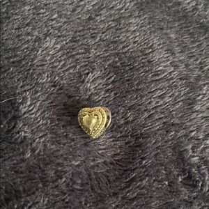 Heart-Shaped Silver Ring Charm